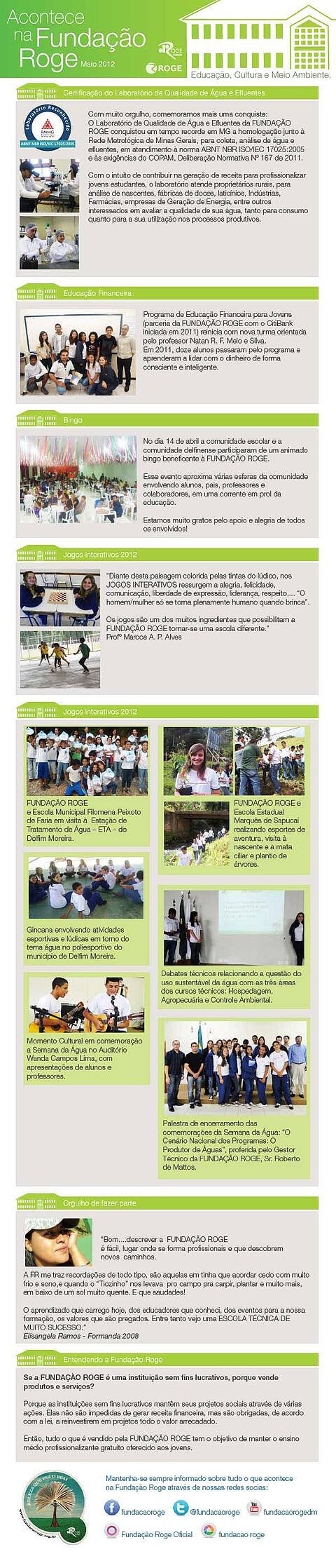 eblast central de amigos maio 2012
